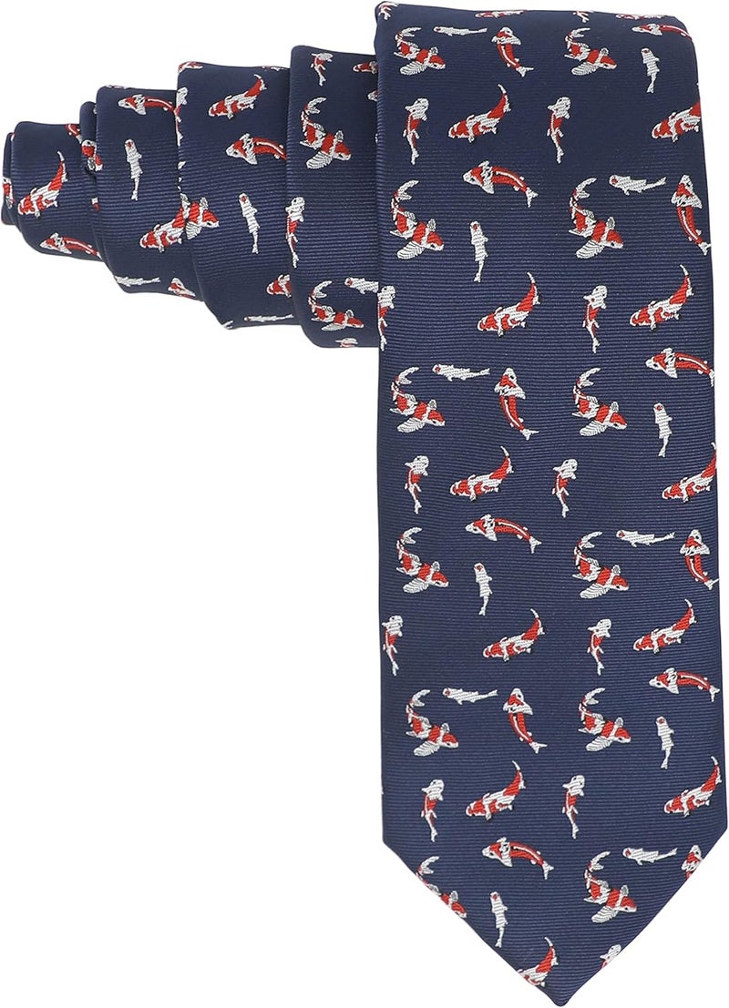 MENDEPOT Animal Pattern Necktie With Gift Box Sea Animal Pattern Tie Father's Day Birthday Gift Tie - Image 3